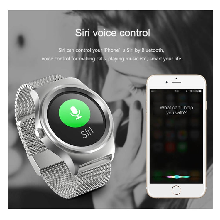 SMA-Round 1.28 inch Color Touch Screen Bluetooth Smart Watch, Waterproof, Support Voice Control / Heart Rate Monitor / Sleep Monitor / Bluetooth Camera, Compatible with Android and iOS System, SMA-Round/Black Steel Strap, SMA-Round/Orange Leather Strap