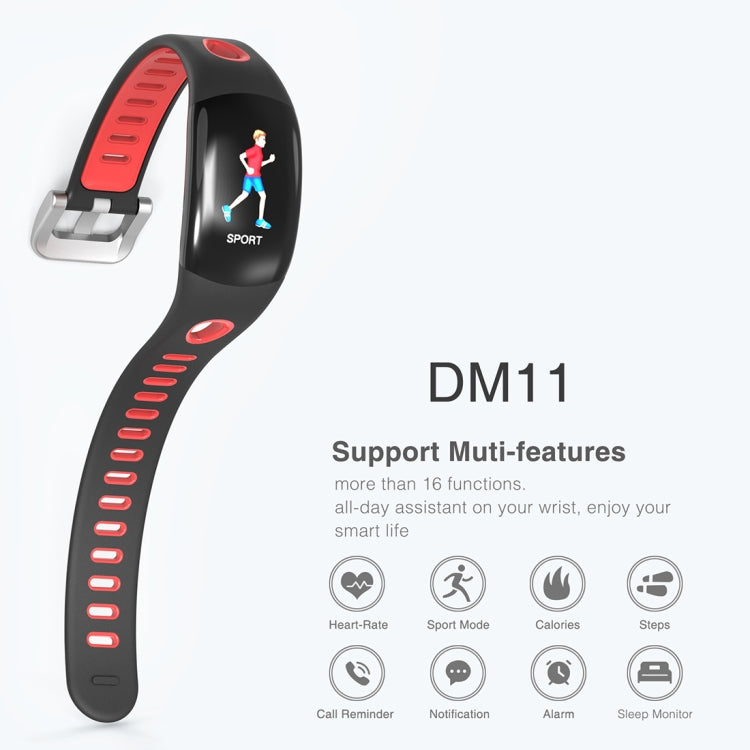 DOMINO DM11 0.96 inch IPS Screen Display Bluetooth Smart Watch, IP68 Waterproof, Support Pedometer / Heart Rate Monitor / Blood Pressure Monitor / Take Medicine Reminder, iOS 9.0 Above & Android 4.4 Above System