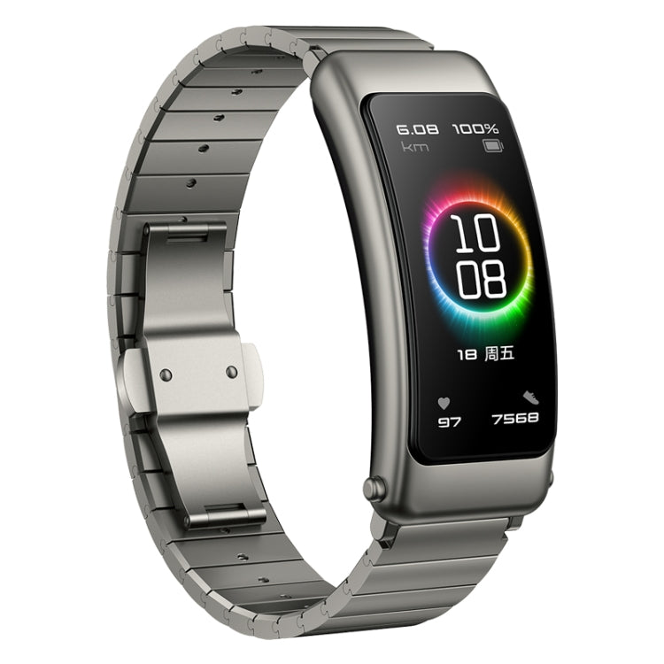 Original Huawei Band B6 FDS-B19 1.53 inch AMOLED Screen IP57 Waterproof Smart Bluetooth Earphone Wristband Bracelet, Pride Version, Support Heart Rate Monitor / Information Reminder / Sleep Monitor (Titanium Silver Grey)