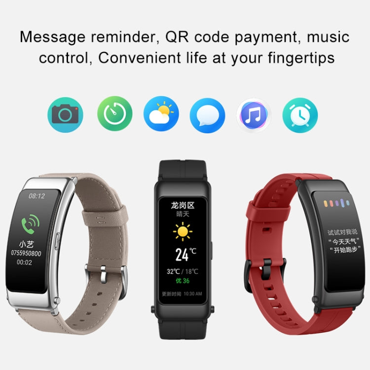 Original Huawei Band B6 FDS-B19 1.53 inch AMOLED Screen IP57 Waterproof Smart Bluetooth Earphone Wristband Bracelet, Pride Version, Support Heart Rate Monitor / Information Reminder / Sleep Monitor (Titanium Silver Grey)