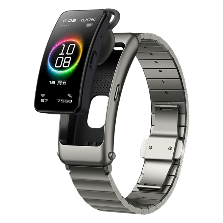 Original Huawei Band B6 FDS-B19 1.53 inch AMOLED Screen IP57 Waterproof Smart Bluetooth Earphone Wristband Bracelet, Pride Version, Support Heart Rate Monitor / Information Reminder / Sleep Monitor (Titanium Silver Grey)