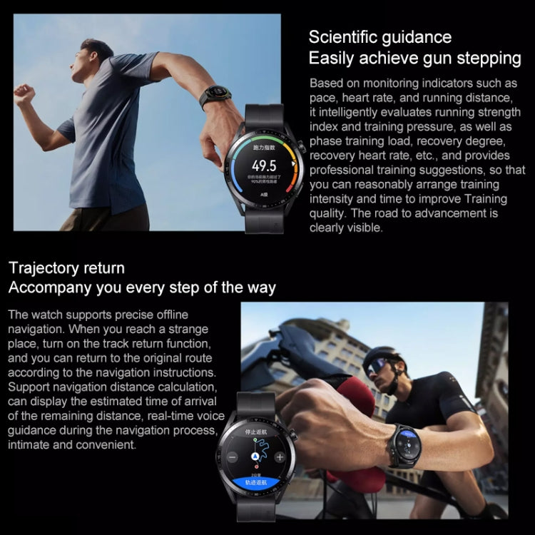 HUAWEI WATCH GT 3 Smart Watch 42mm Rubber Wristband, 1.32 inch AMOLED Screen, Support Heart Rate Monitoring / GPS / 7-days Battery Life / NFC