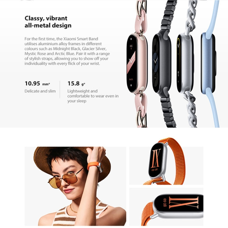 Original Xiaomi Smart Band 9 Global 1.62 inch AMOLED Screen 5ATM Waterproof Smart Watch, Support Blood Oxygen / Heart Rate Monitor