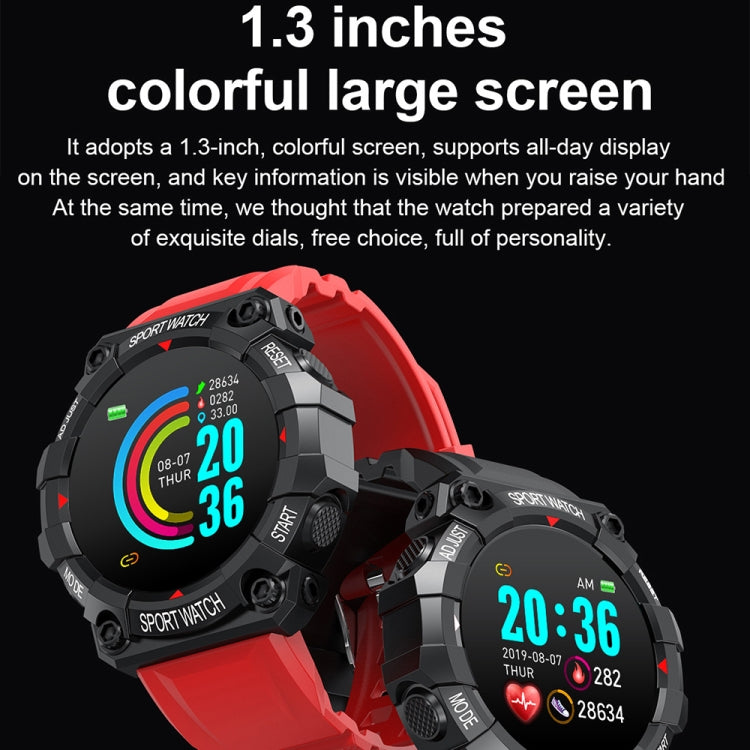 FD68 1.3 inch Color Round Screen Sport Smart Watch, Support Heart Rate / Multi-Sports Mode