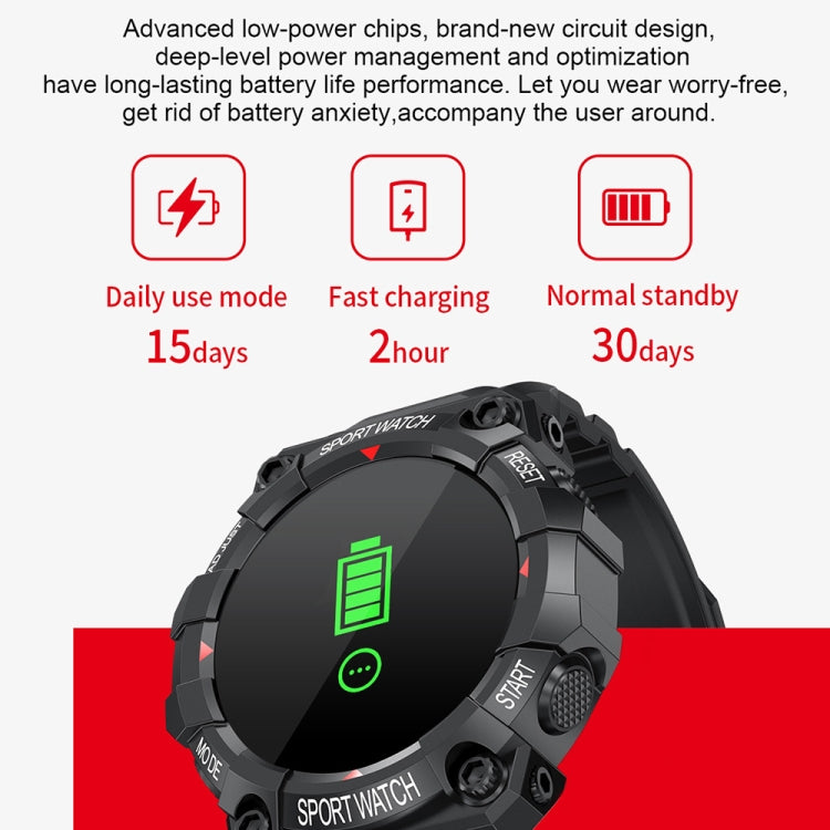 FD68 1.3 inch Color Round Screen Sport Smart Watch, Support Heart Rate / Multi-Sports Mode