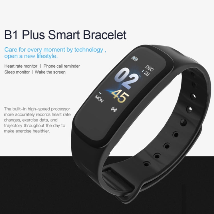 TLW B1 Plus Fitness Tracker 0.96 inch Color Screen Bluetooth 4.0 Wristband Smart Bracelet, IP67 Waterproof, Support Sports Mode / Heart Rate Monitor / Sleep Monitor / Information Reminder, B1 Black, B1 Blue, B1 Red