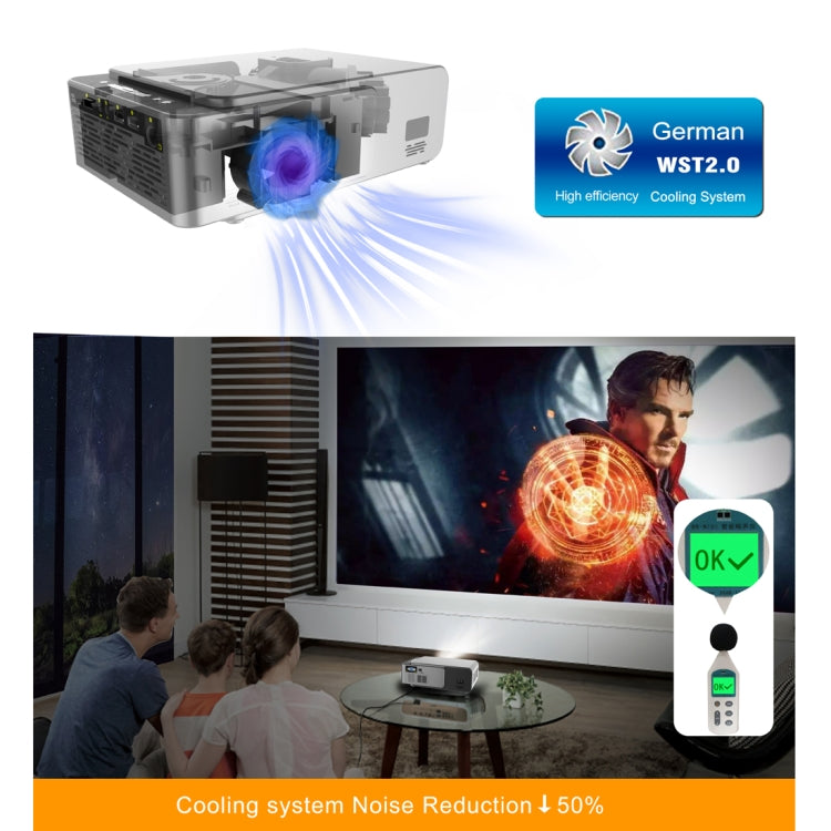 T6 3500ANSI Lumens 1080P LCD Mini Theater Projector, Standard Version, US Plug