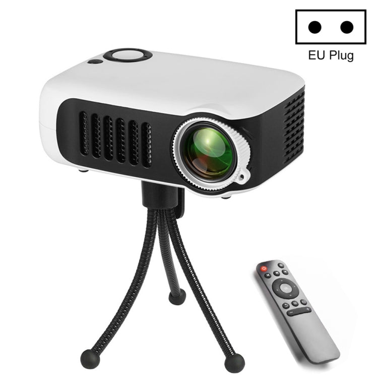 A2000 Portable Projector 800 Lumen LCD Home Theater Video Projector, Support 1080P, EU Plug