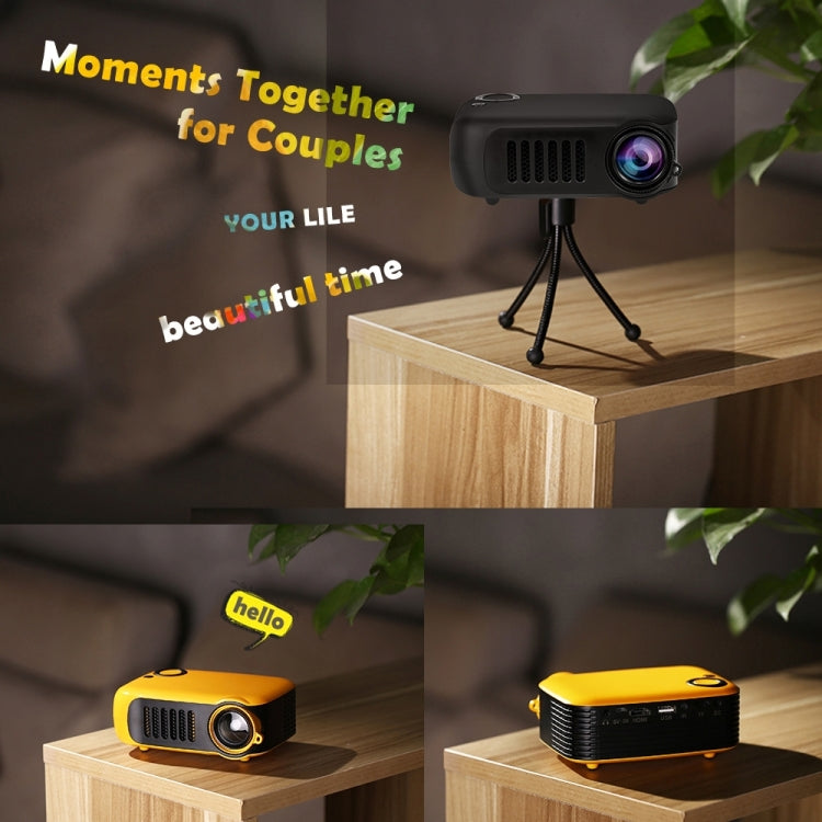 A2000 Portable Projector 800 Lumen LCD Home Theater Video Projector, Support 1080P, EU Plug