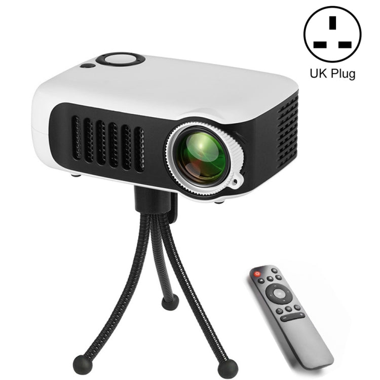 A2000 Portable Projector 800 Lumen LCD Home Theater Video Projector, Support 1080P, UK Plug