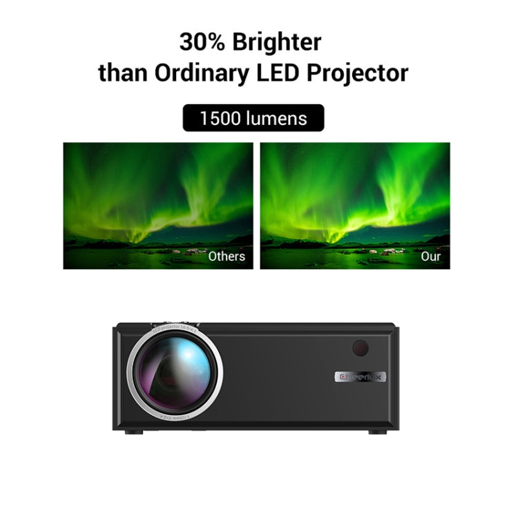 Cheerlux C8 1800 Lumens 1280x800 720P 1080P HD WiFi Sync Display Smart Projector, Support HDMI / USB / VGA / AV