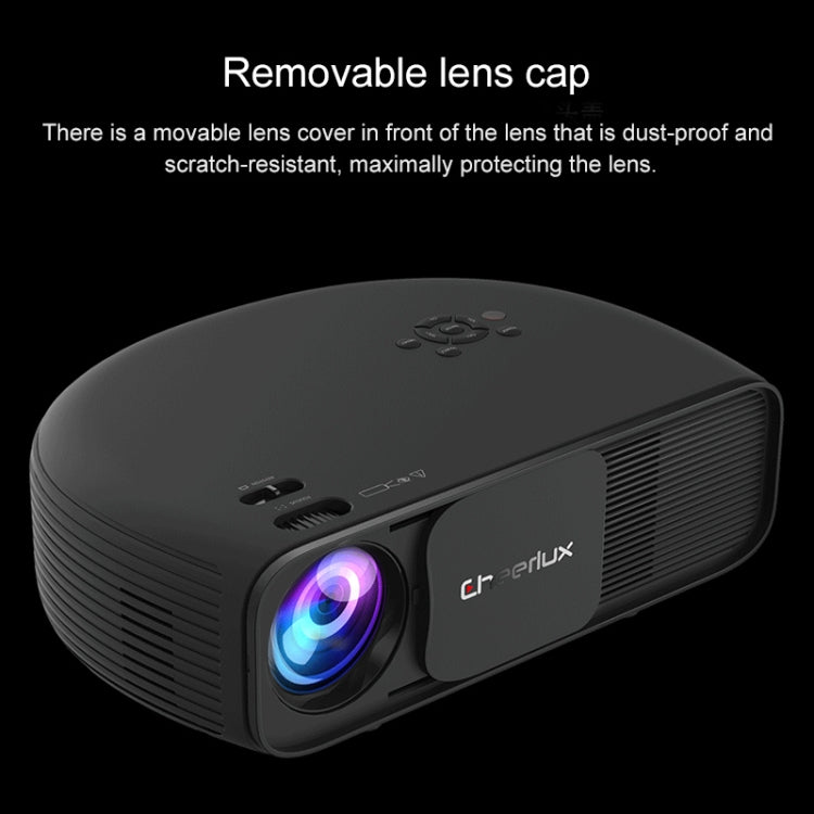 Cheerlux CL760 3600 Lumens 1280x800 720P 1080P HD Android Smart Projector, Support HDMI x 2 / USB x 2 / VGA / AV