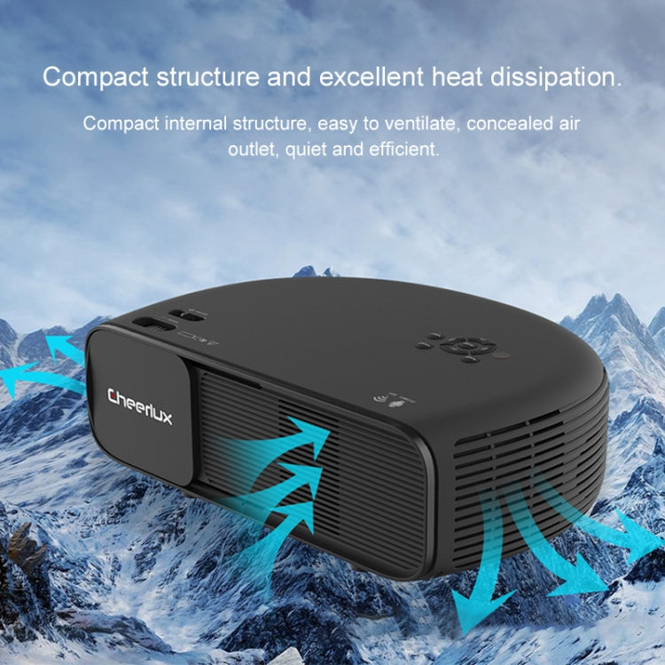 Cheerlux CL760 3600 Lumens 1280x800 720P 1080P HD Android Smart Projector, Support HDMI x 2 / USB x 2 / VGA / AV