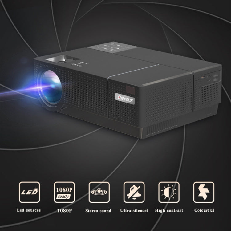 Cheerlux CL770 1920 x 1080P Full HD Smart Projector Android 9.0 1GB+8GB