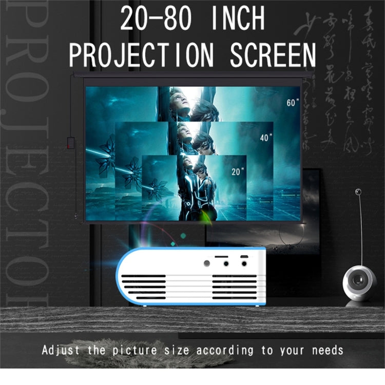 YG210 320x240 400-600LM Mini LED Projector Home Theater, Support HDMI & AV & SD & USB, General Version