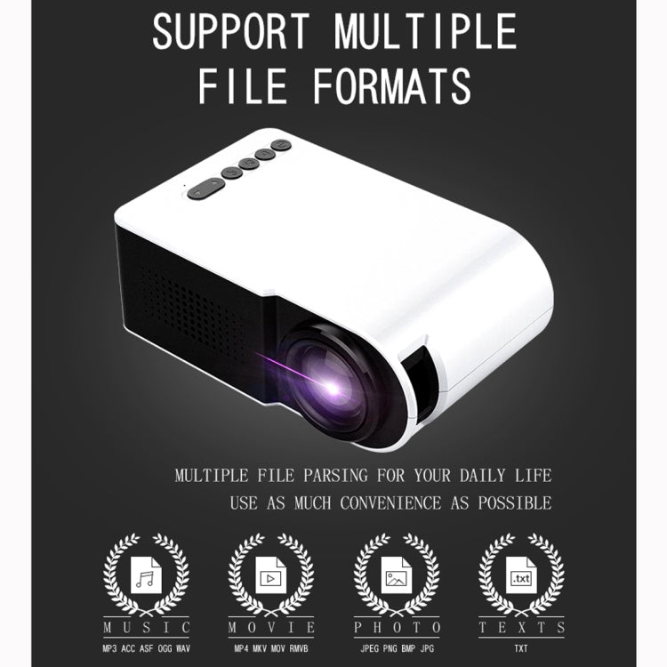 YG210 320x240 400-600LM Mini LED Projector Home Theater, Support HDMI & AV & SD & USB, General Version