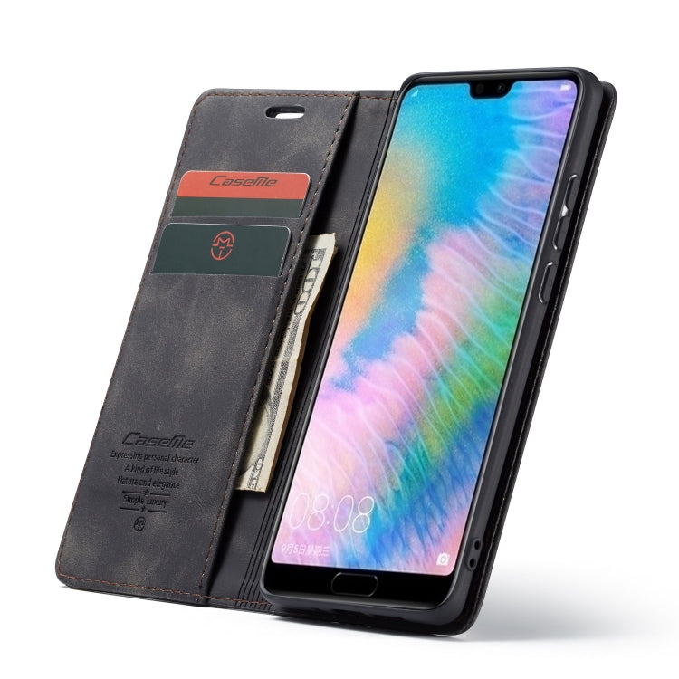 CaseMe-013 Detachable Multifunctional Horizontal Flip Leather Case with Card Slot & Holder & Zipper Wallet & Photo Frame for Huawei P20 Pro