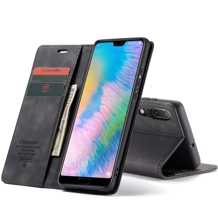 CaseMe-013 Detachable Multifunctional Horizontal Flip Leather Case with Card Slot & Holder & Zipper Wallet & Photo Frame for Huawei P20 Pro