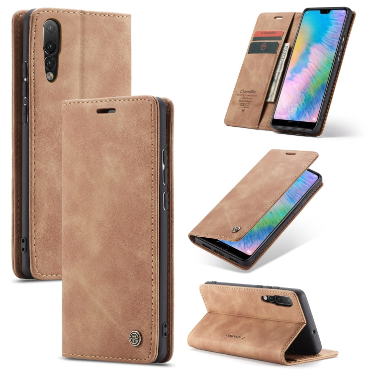 CaseMe-013 Detachable Multifunctional Horizontal Flip Leather Case with Card Slot & Holder & Zipper Wallet & Photo Frame for Huawei P20 Pro