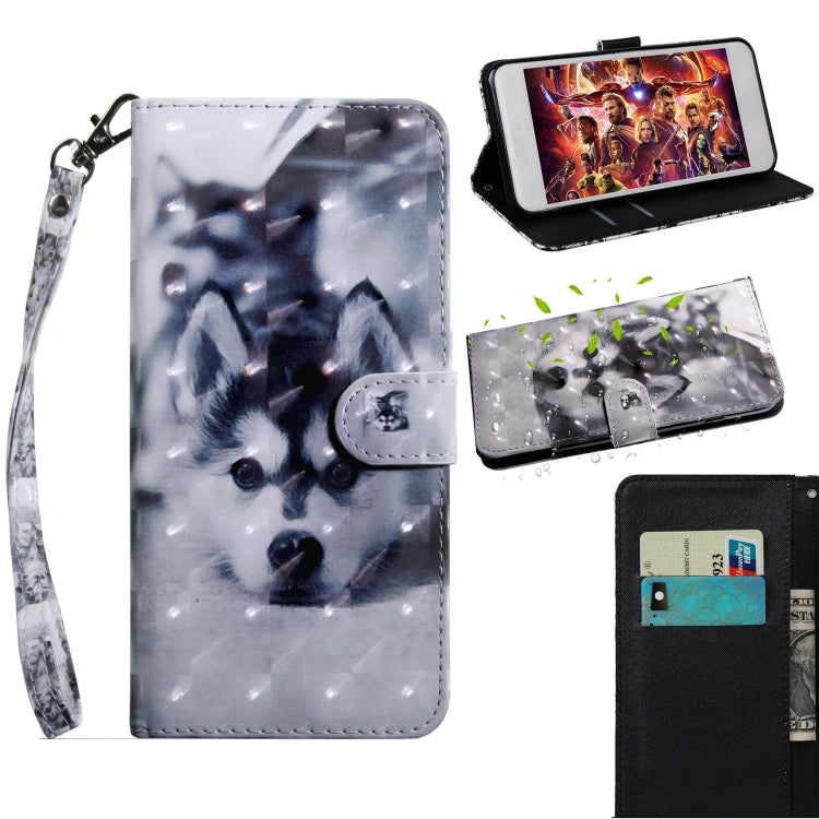 3D Painting Pattern Coloured Drawing Horizontal Flip TPU + PU Leather Case with Holder & Card Slots & Wallet, Series 3