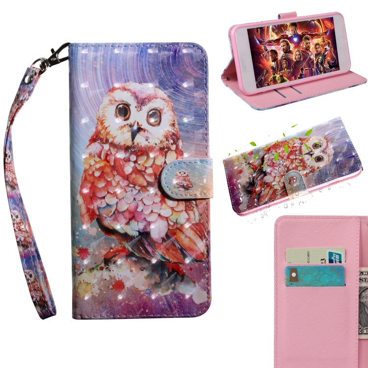 3D Painting Pattern Coloured Drawing Horizontal Flip TPU + PU Leather Case with Holder & Card Slots & Wallet, Series 1