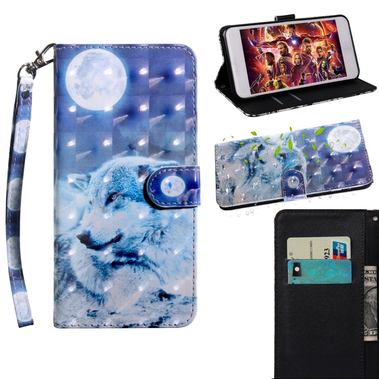 3D Painting Pattern Coloured Drawing Horizontal Flip TPU + PU Leather Case with Holder & Card Slots & Wallet, Series 1