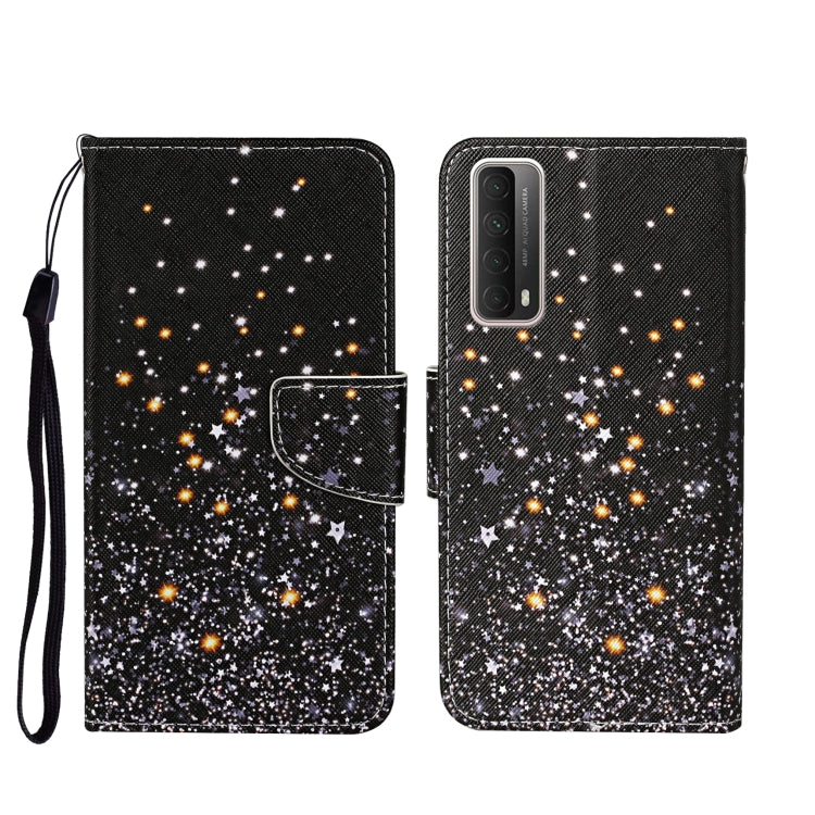 Colored Drawing Pattern Horizontal Flip Leather Case with Holder & Card Slots & Wallet, For Huawei P Smart 2021 / Y7a