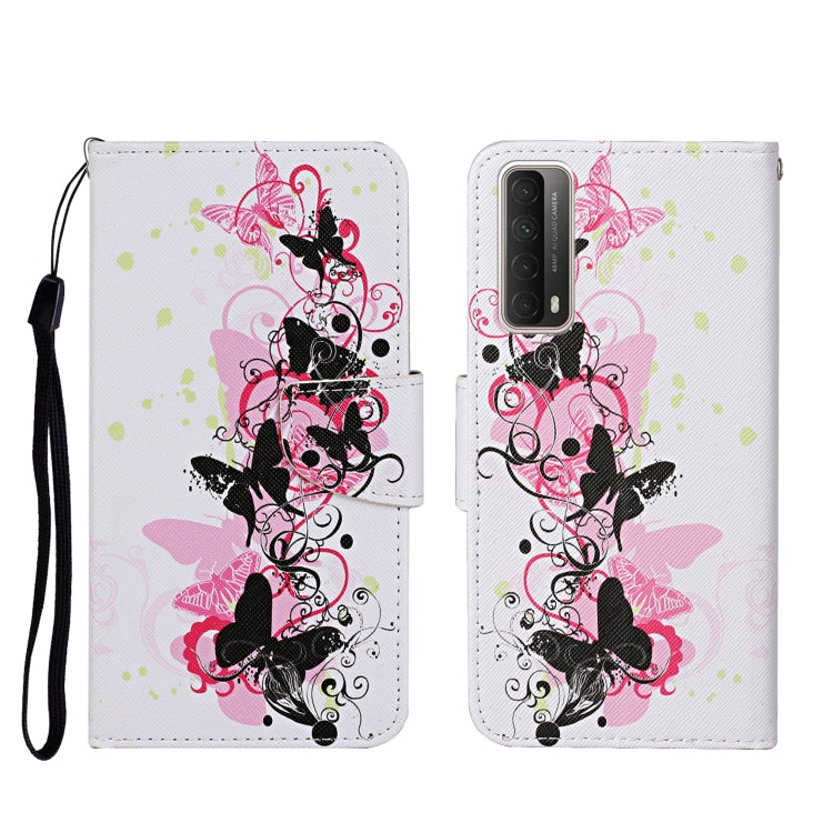 Colored Drawing Pattern Horizontal Flip Leather Case with Holder & Card Slots & Wallet