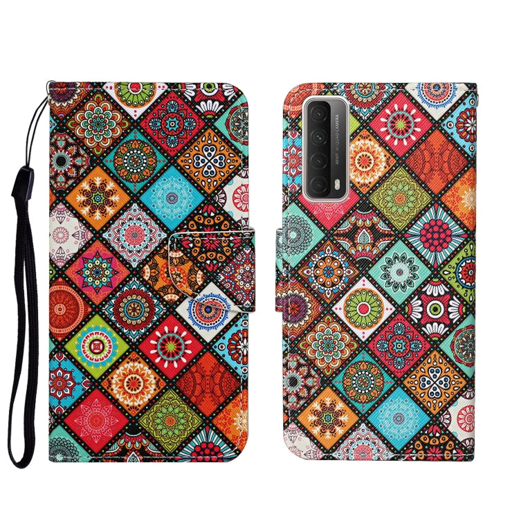 Colored Drawing Pattern Horizontal Flip Leather Case with Holder & Card Slots & Wallet