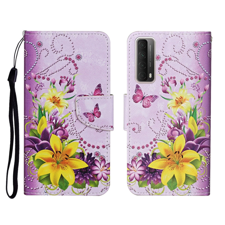 Colored Drawing Pattern Horizontal Flip Leather Case with Holder & Card Slots & Wallet