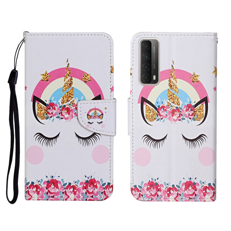 Colored Drawing Pattern Horizontal Flip Leather Case with Holder & Card Slots & Wallet