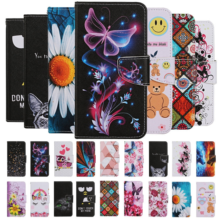 Colored Drawing Pattern Horizontal Flip Leather Case with Holder & Card Slots & Wallet, For Huawei P Smart 2021 / Y7a