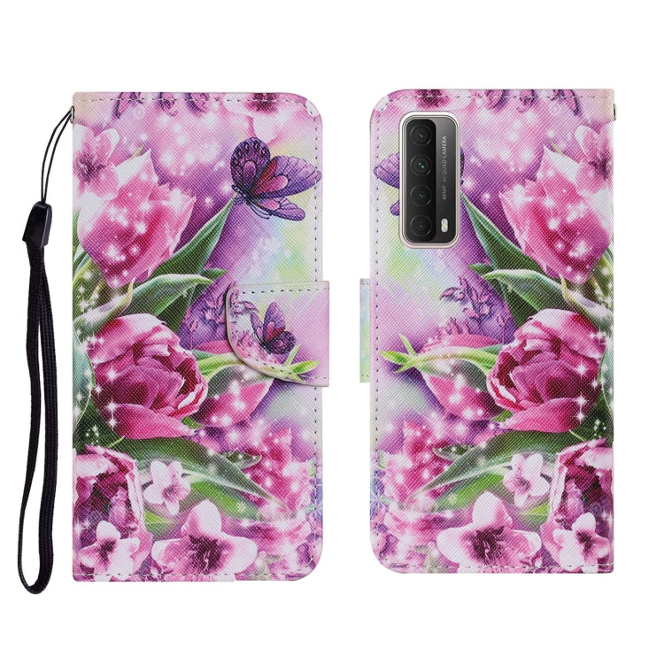 Coloured Drawing Pattern Horizontal Flip PU Leather Case with Holder & Card Slots & Wallet & Lanyard