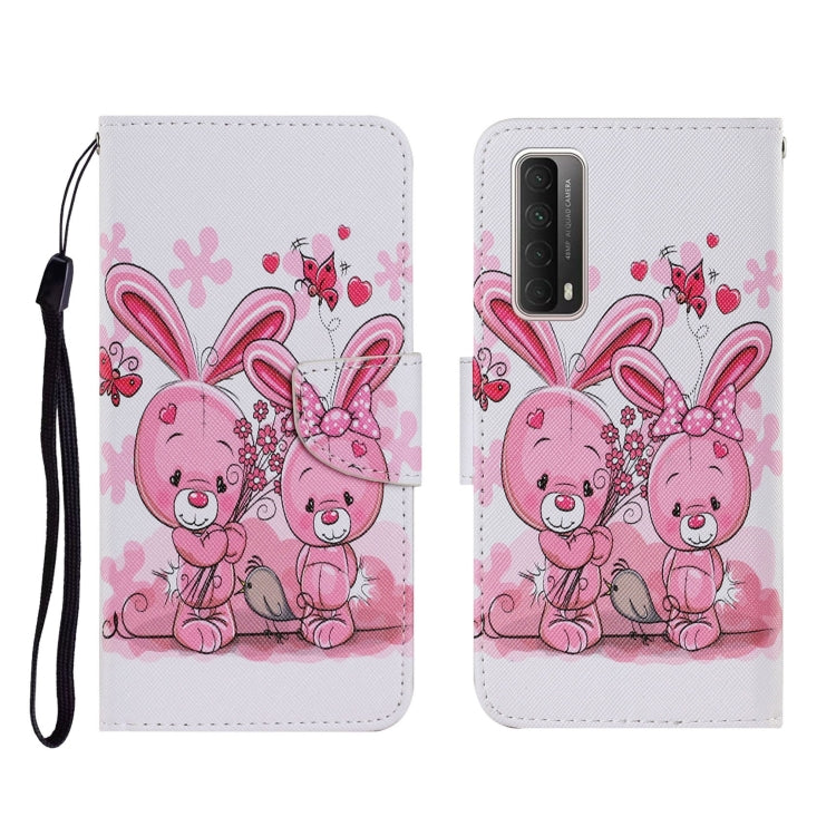 Coloured Drawing Pattern Horizontal Flip PU Leather Case with Holder & Card Slots & Wallet & Lanyard