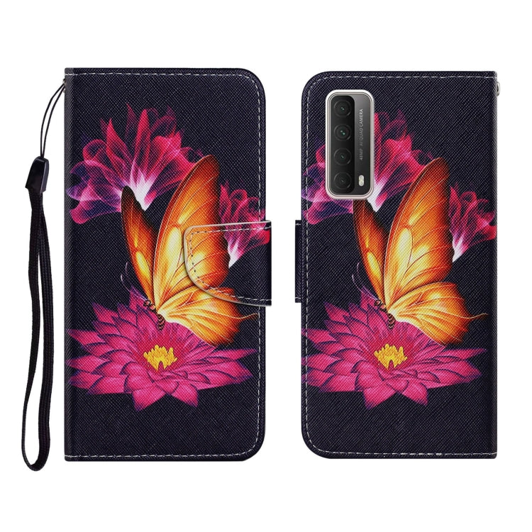 Coloured Drawing Pattern Horizontal Flip PU Leather Case with Holder & Card Slots & Wallet & Lanyard