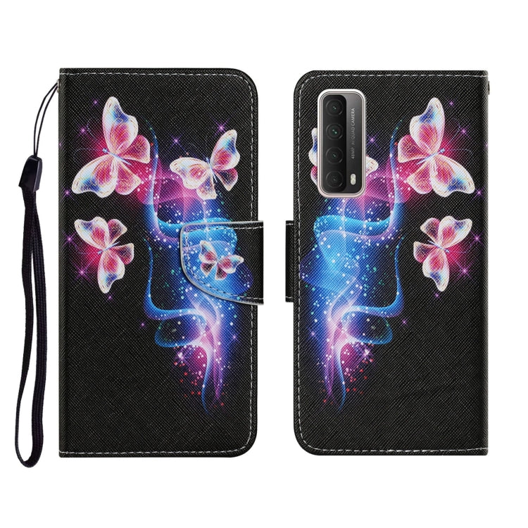 Coloured Drawing Pattern Horizontal Flip PU Leather Case with Holder & Card Slots & Wallet & Lanyard