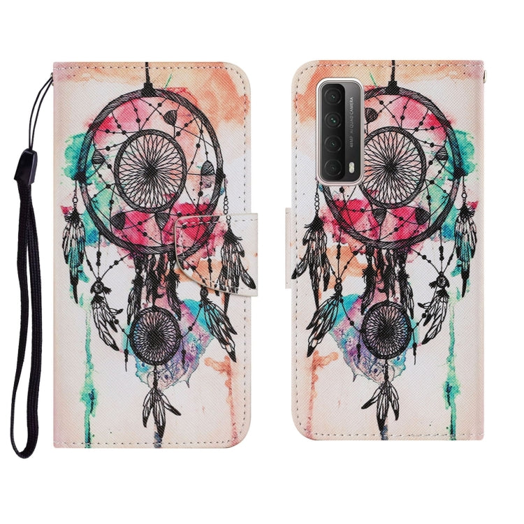 Coloured Drawing Pattern Horizontal Flip PU Leather Case with Holder & Card Slots & Wallet & Lanyard