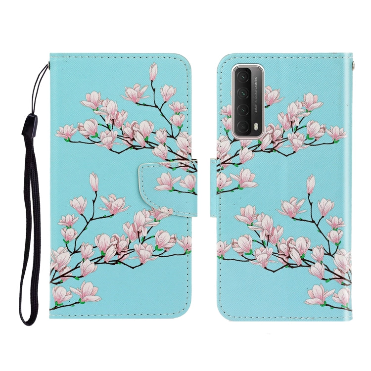 Colored Drawing Horizontal Flip Leather Case with Holder & Card Slot & Wallet, For Huawei P Smart 2021 / Y7a