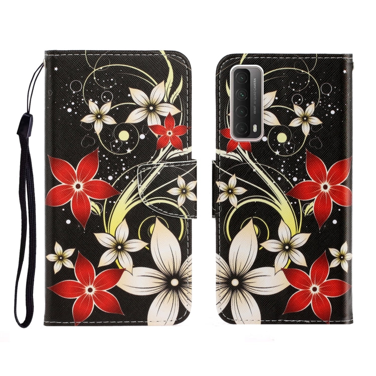 Colored Drawing Horizontal Flip Leather Case with Holder & Card Slot & Wallet, For Huawei P Smart 2021 / Y7a