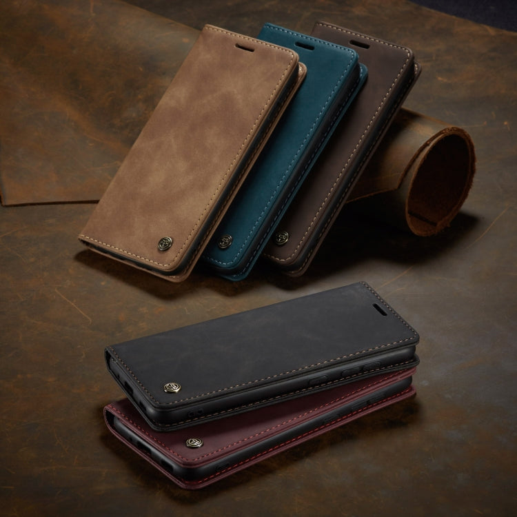 CaseMe-013 Multifunctional Retro Frosted Horizontal Flip Leather Case with Card Slot & Holder & Wallet