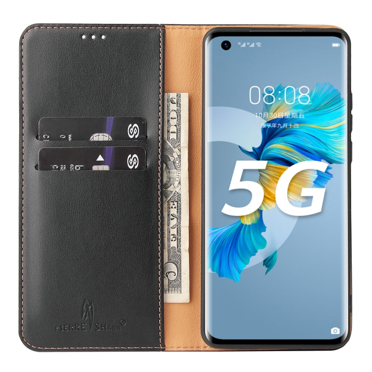 Fierre Shann PU Genuine Leather Texture Horizontal Flip Leather Case with Holder & Card Slots & Wallet, For Huawei Mate 40 Pro, For Huawei Mate 40, For Samsung Galaxy S21 5G, For Samsung Galaxy S21+ 5G, For Samsung Galaxy S21 Ultra 5G