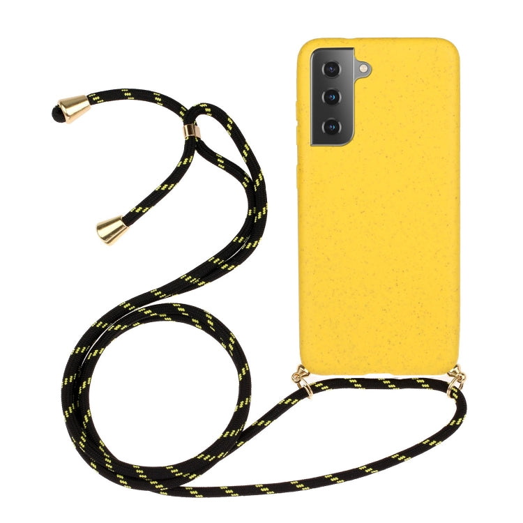 Wheat Straw Material + TPU Protective Case with Lanyard, For Huawei P smart 2020, For Samsung Galaxy S21 5G, For Samsung Galaxy S21+ 5G, For Samsung Galaxy S21 Ultra 5G, For Samsung Galaxy S20 FE