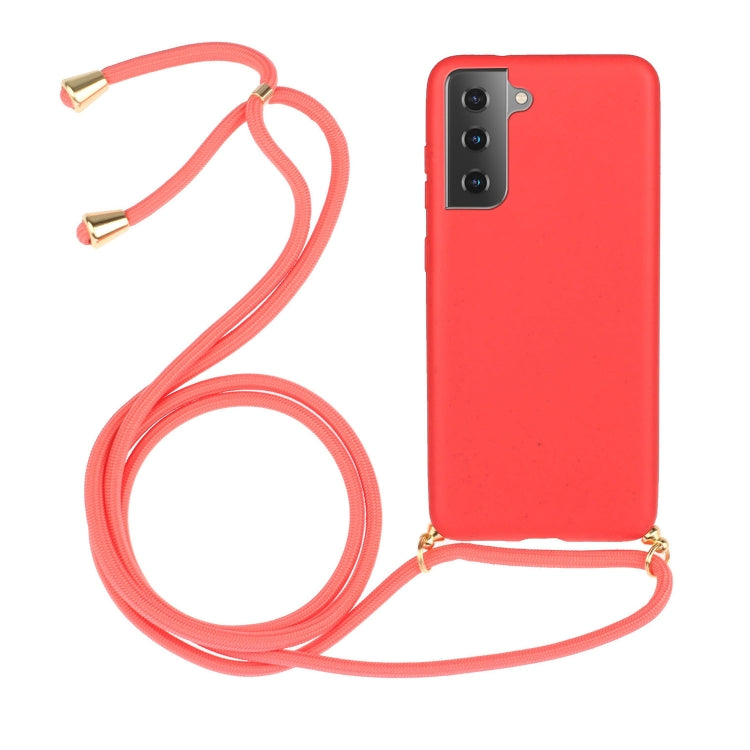 Wheat Straw Material + TPU Protective Case with Lanyard, For Huawei P smart 2020, For Samsung Galaxy S21 5G, For Samsung Galaxy S21+ 5G, For Samsung Galaxy S21 Ultra 5G, For Samsung Galaxy S20 FE