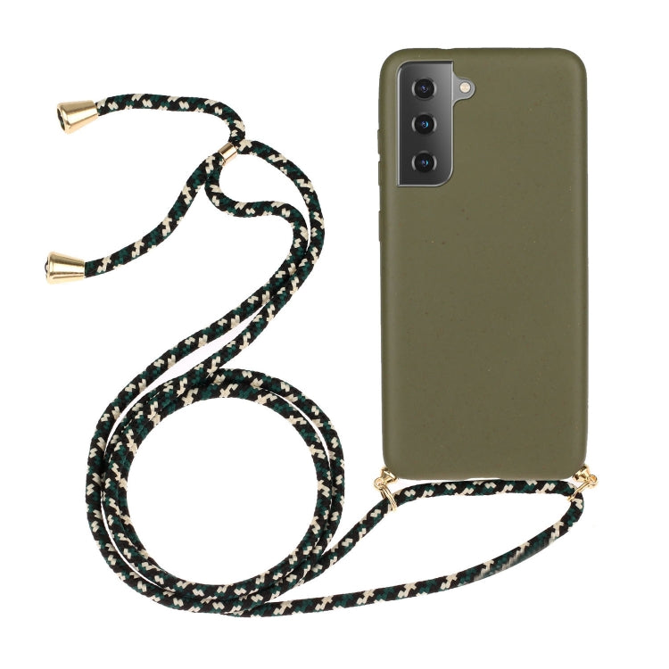 Wheat Straw Material + TPU Protective Case with Lanyard, For Huawei P smart 2020, For Samsung Galaxy S21 5G, For Samsung Galaxy S21+ 5G, For Samsung Galaxy S21 Ultra 5G, For Samsung Galaxy S20 FE