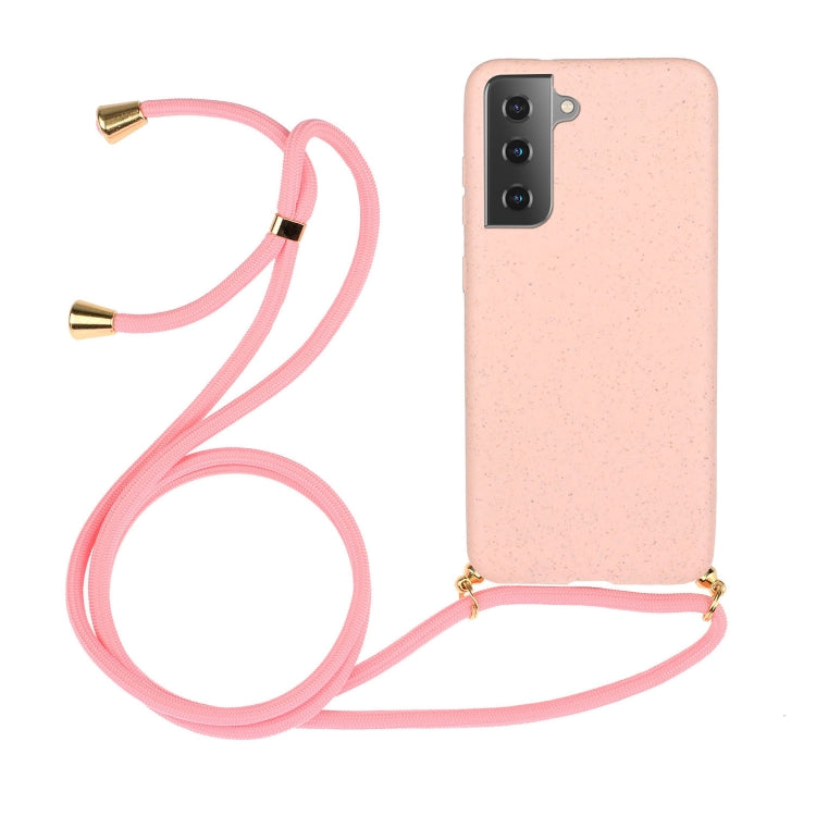 Wheat Straw Material + TPU Protective Case with Lanyard, For Huawei P smart 2020, For Samsung Galaxy S21 5G, For Samsung Galaxy S21+ 5G, For Samsung Galaxy S21 Ultra 5G, For Samsung Galaxy S20 FE