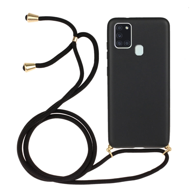 Wheat Straw Material + TPU Protective Case with Lanyard, For Samsung Galaxy A21s, For Samsung Galaxy A51