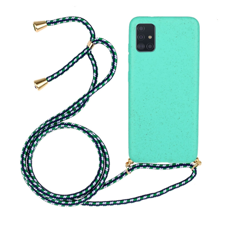 Wheat Straw Material + TPU Protective Case with Lanyard, For Samsung Galaxy A21s, For Samsung Galaxy A51