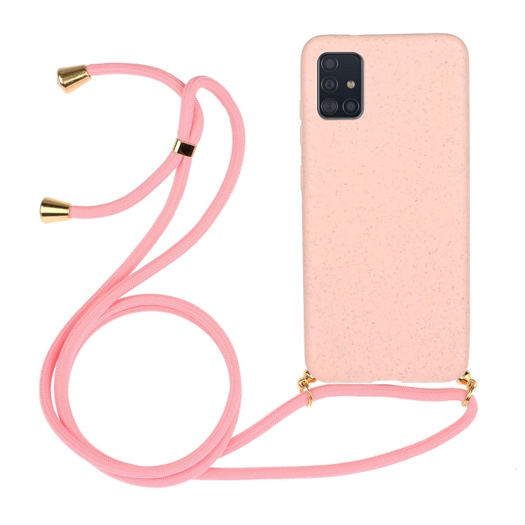 Wheat Straw Material + TPU Protective Case with Lanyard, For Samsung Galaxy A21s, For Samsung Galaxy A51