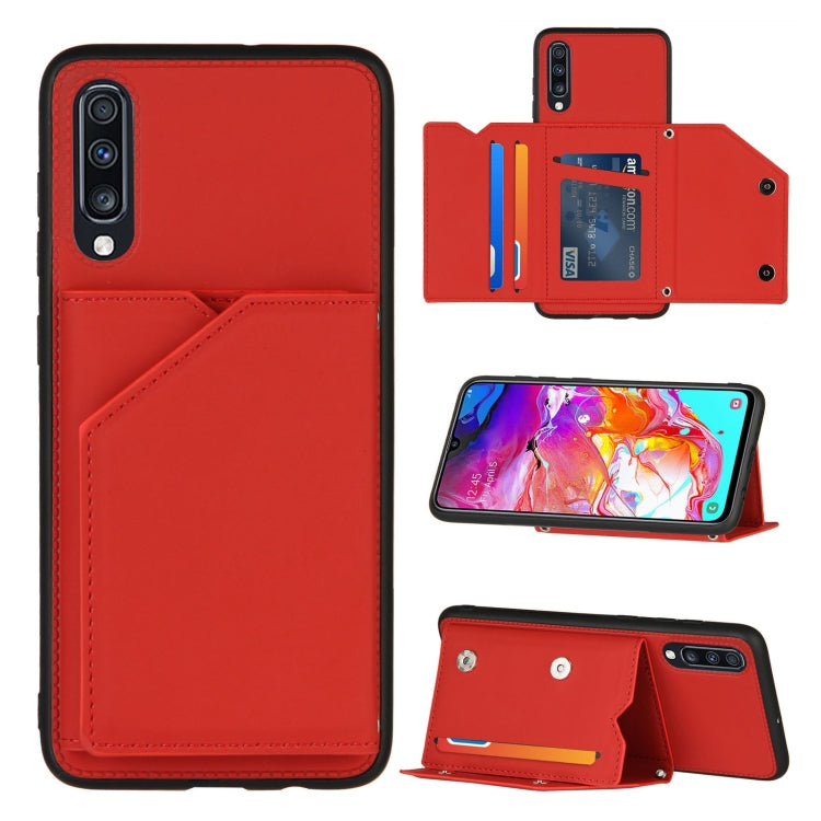 Skin Feel PU + TPU + PC Back Cover Shockproof Case with Card Slots & Holder & Photo Frame, Series 1