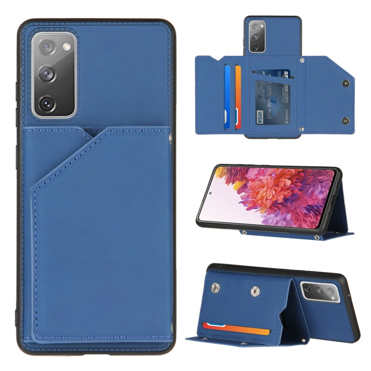 Skin Feel PU + TPU + PC Back Cover Shockproof Case with Card Slots & Holder & Photo Frame, For Huawei P40 Lite & Nova 6 SE, For Samsung Galaxy S20 FE, For vivo Y20, For Samsung Galaxy S20 Ultra